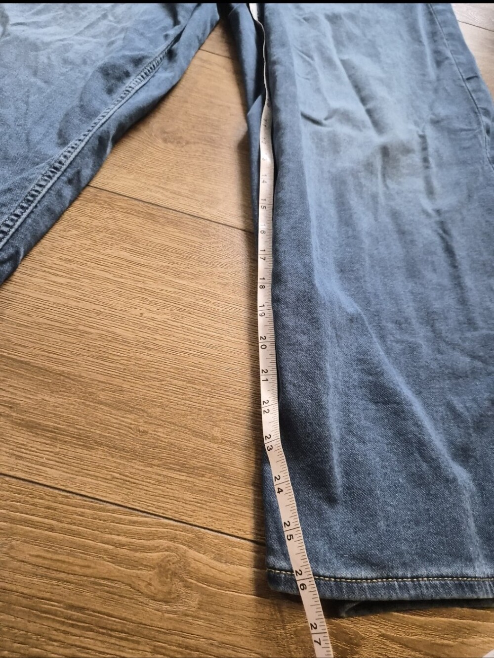 [LIKE NEW] GAP Womens Petite Medium Mid Rise Knit Easy Baggy Jeans Medium Indigo - Picture 9 of 11